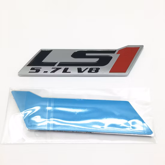 Логотип клиента оптовой продажи с фабрики, подходящий для хромированных красных АБС-эмблем, значок Ls1 5.7L V8, подходит для Silverado, новый