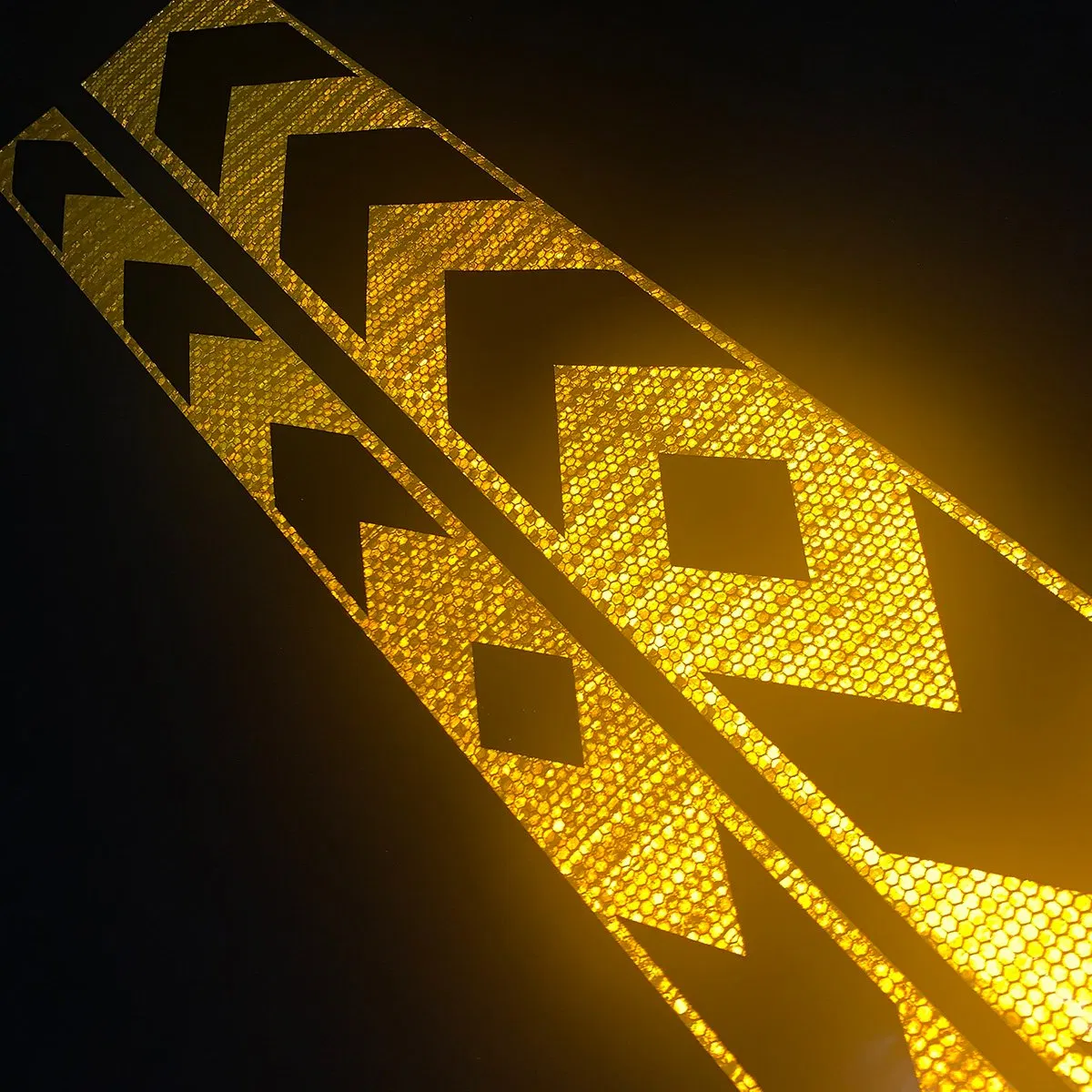 Светоотражающая наклейка рекламного класса для автомобиля, золотистая + черная стрелка